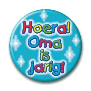Button Oma jarig