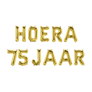 Folie ballon Kit Hoera 75 jaar