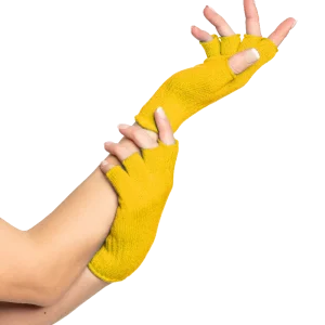 Vingerloze Handschoen Geel