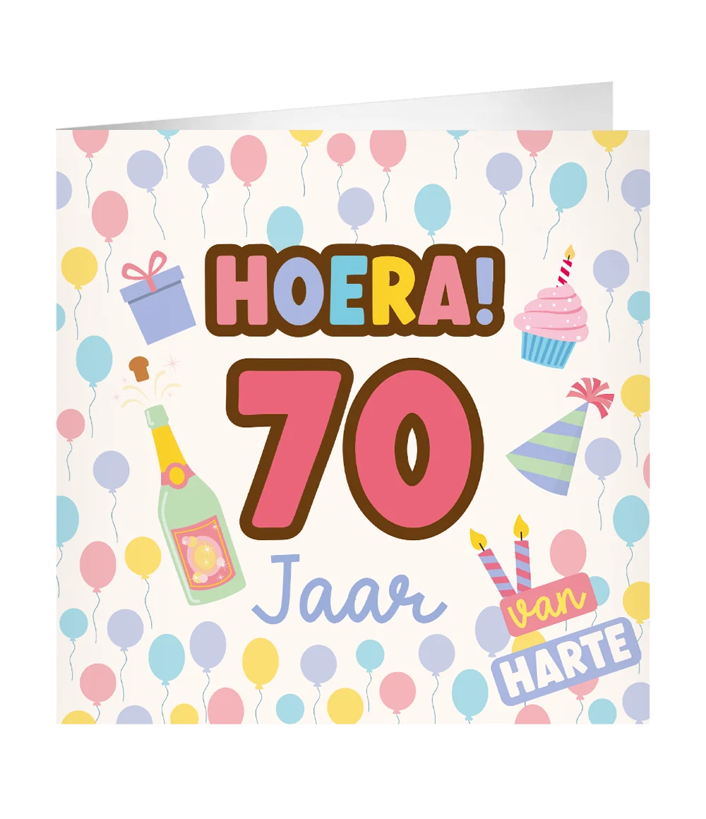 Grote Verjaardagskaart 70 jaar - Afbeelding 2
