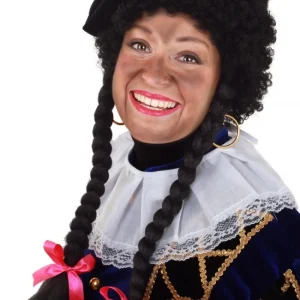 Piet Pruik krul met Vlechten