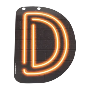 Neon Letter D