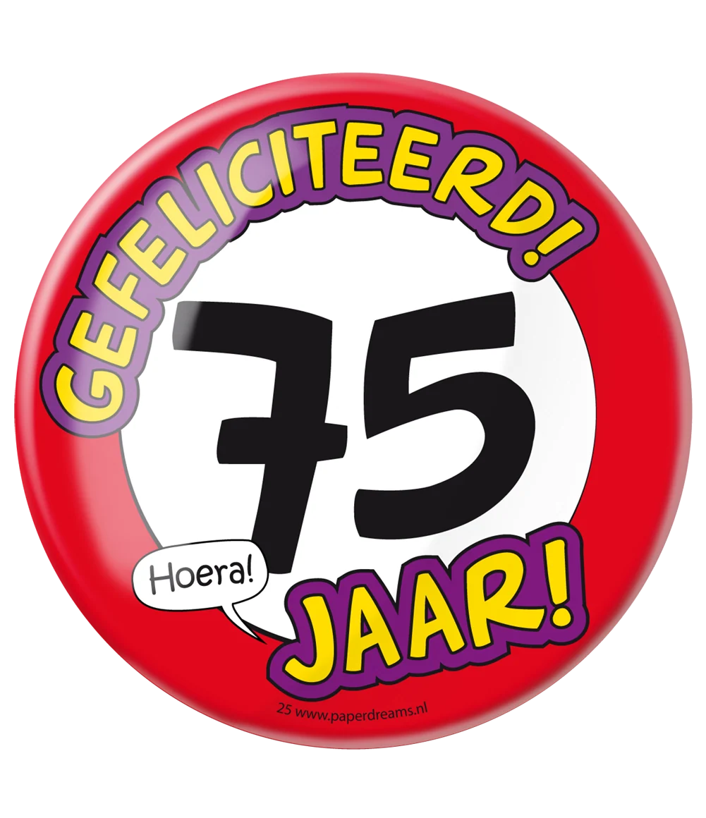 Button XL 75 jaar