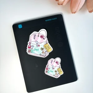 Beach Read Luggage Tag Die Cut Sticker | Summer Book Lover Sticker