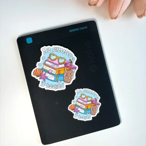 My Summer Is Booked Die Cut Sticker | Summer Reading Book Lover Sticker