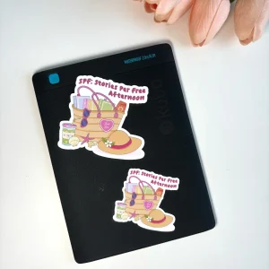 SPF: Stories Per Free Afternoon Die Cut Sticker | Summer Book Lover Sticker