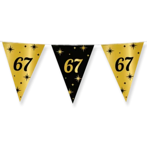 Vlaggenlijn 67 jaar Zwart Goud