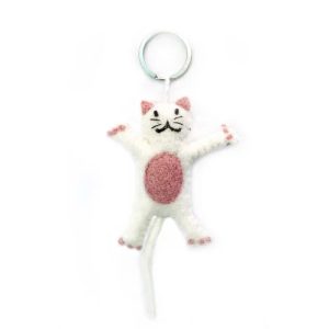 BeYoona – Sleutelhanger Kat Wit
