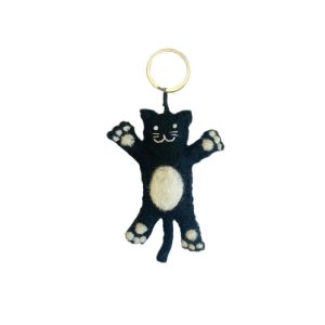 BeYoona – Sleutelhanger Kat Zwart
